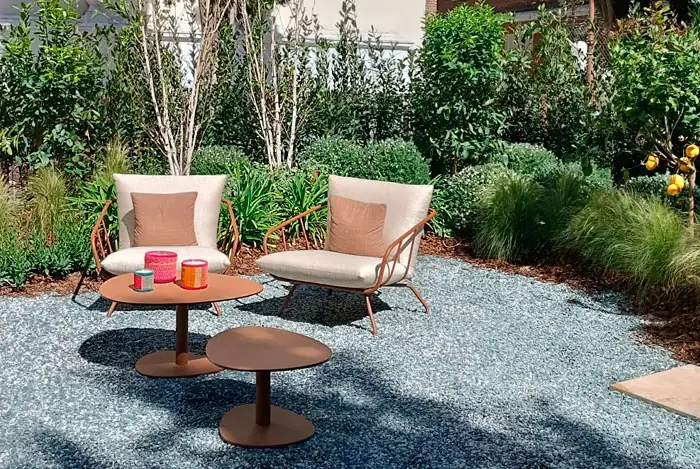 Xerojardín sur une terrasse