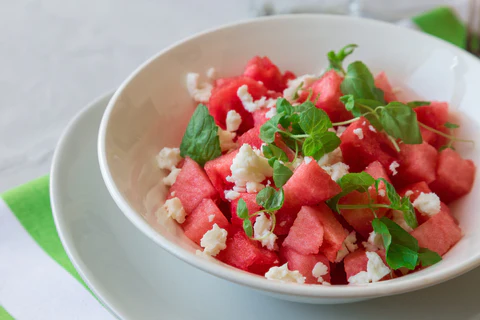 Salade de feta et de pastèque